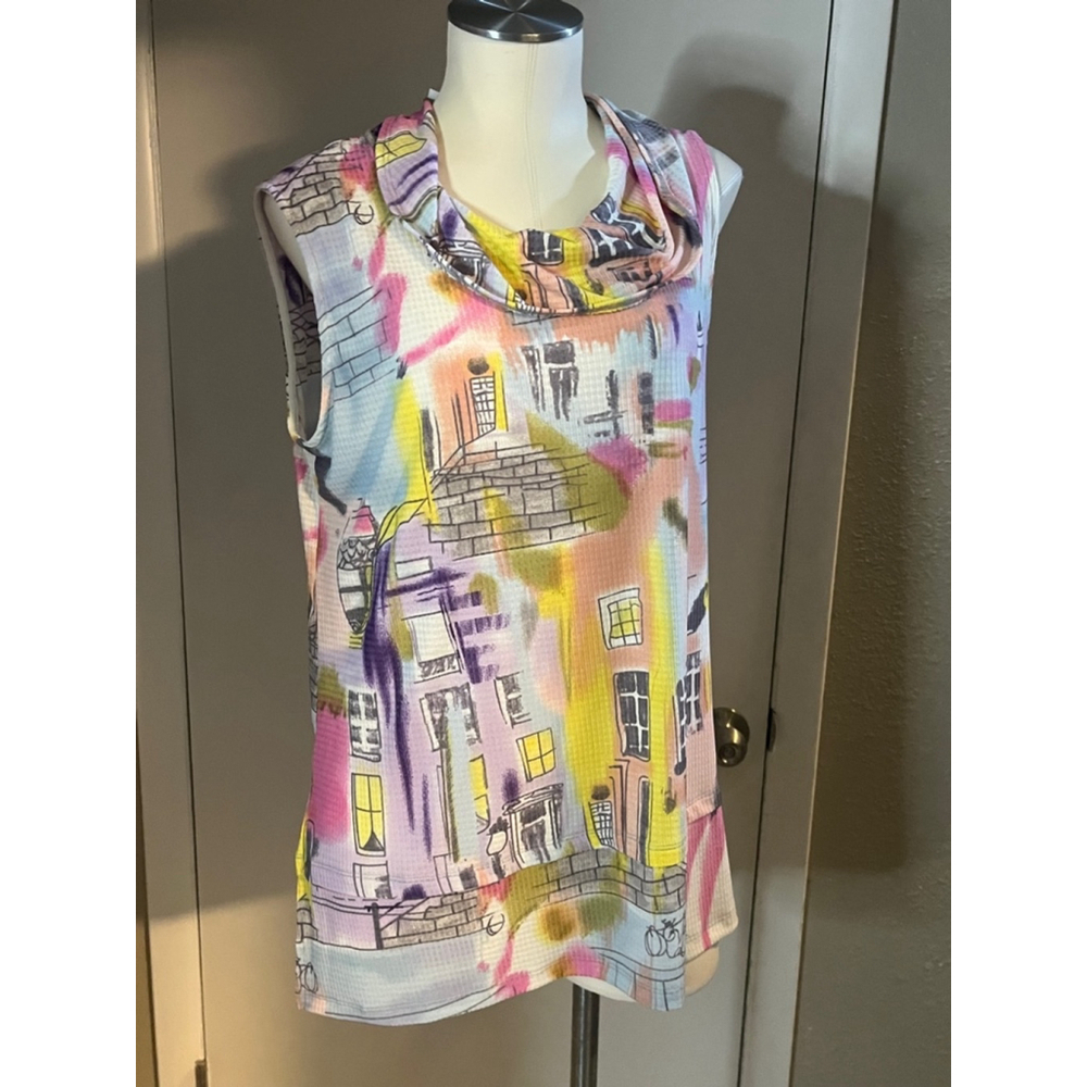 nwt womens dressy cowl neck tee blouse by modes crystal size small through xl